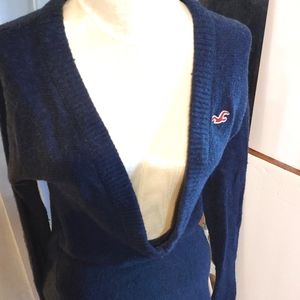 Hollister Blue Sweater Longsleeve Lightweight Womens Size Small